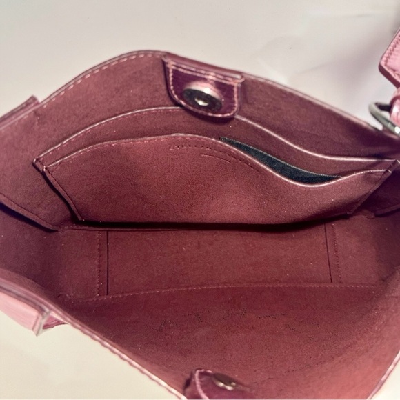 Stella McCartney LOGO Metallic Pink Mini Eco Vegan Leather Crossbody Purse Bag - Picture 14 of 15